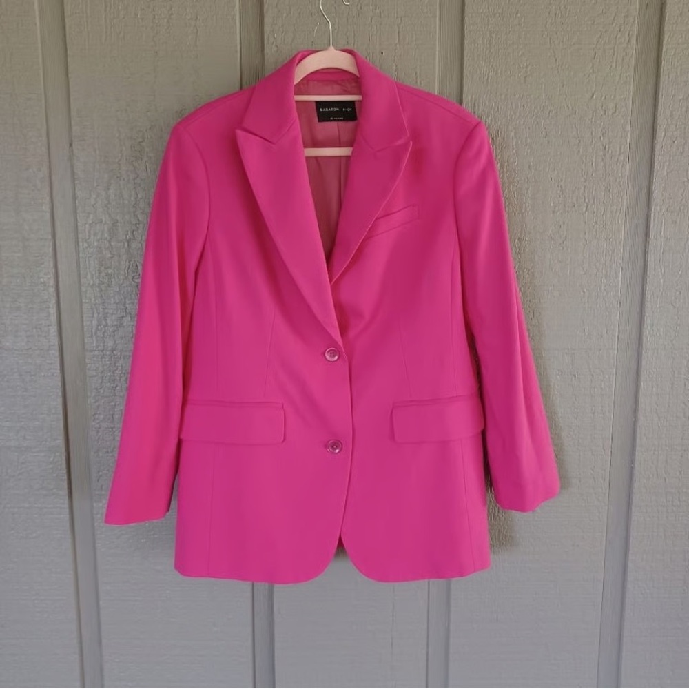 Women's Pink Babaton Blazer oversized